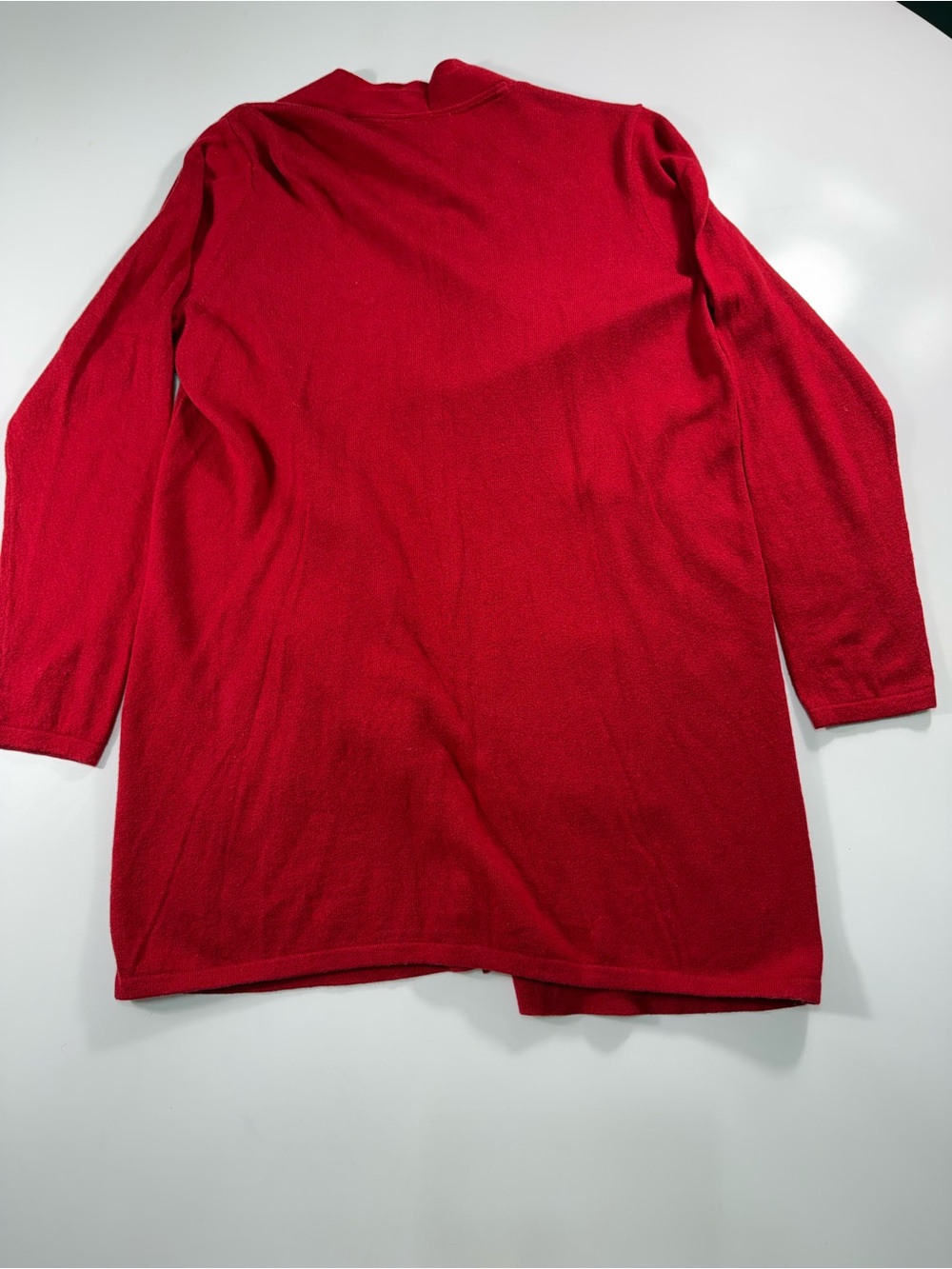 J. Jill Red Open-Front Pocket Cardigan - Picture 7 of 8